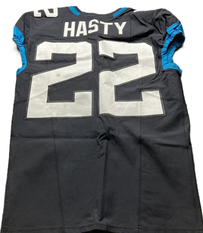 JaMycal Hasty GAME USED 💪 10/01/23 Jacksonville Jaguars 🐆 Nike NFL Jersey vs. Atlanta Falcons 🇬🇧 NFL London Game