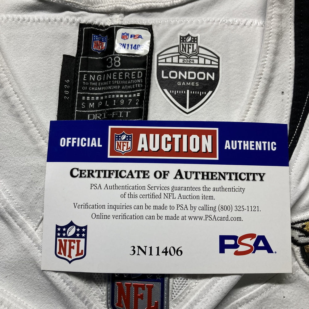 Jarrian Jones GAME USED 10/13/2024 Jacksonville Jaguars On-Field Nike NFL Jersey vs. Chicago Bears Also inc. PSA Authenticity