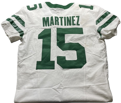 Adrian Martinez GAME WORN 💪 10/06/24 PHOTO MATCHED 📸  New York Jets Nike NFL Jersey 👕 vs. Vikings Also features official London Games patch + PSA COA🛡️