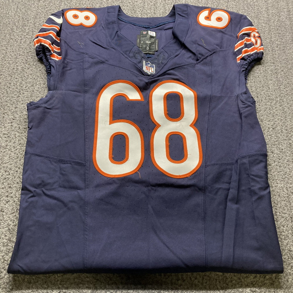 Doug Kramer Jr GAME WORN💪10/13/2024 Chicago Bears NFL Jersey👕London Games🌍vs.Jacksonville Jaguars at Tottenham Hotspur Stadium
