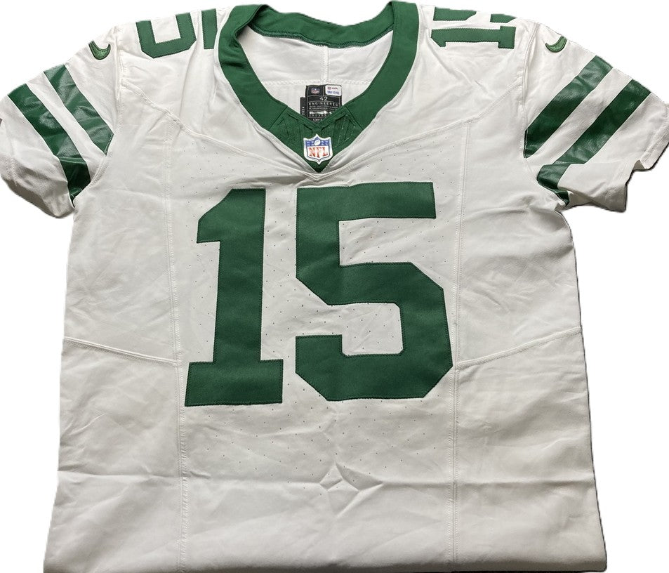 Adrian Martinez GAME WORN 💪 10/06/24 PHOTO MATCHED 📸  New York Jets Nike NFL Jersey 👕 vs. Vikings Also features official London Games patch + PSA COA🛡️