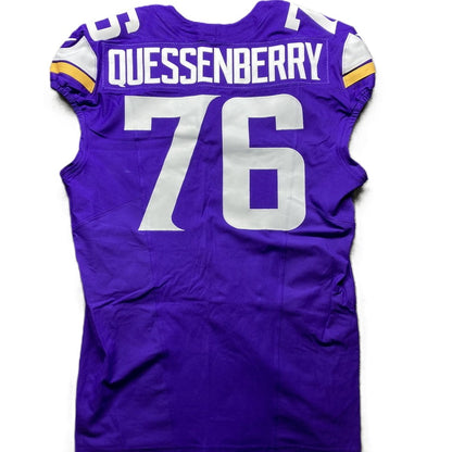 David Quessenberry GAME USED 10/06/24 Minnesota Vikings 👕 Jersey vs. New York Jets London Game ✅ Inc. PSA Authenticity
