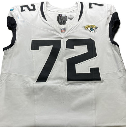 Walker Little GAME USED 10/13/2024 Jacksonville Jaguars 🐆 Nike NFL On-Field Jersey 👕 vs. Chicago Bears (London Game)