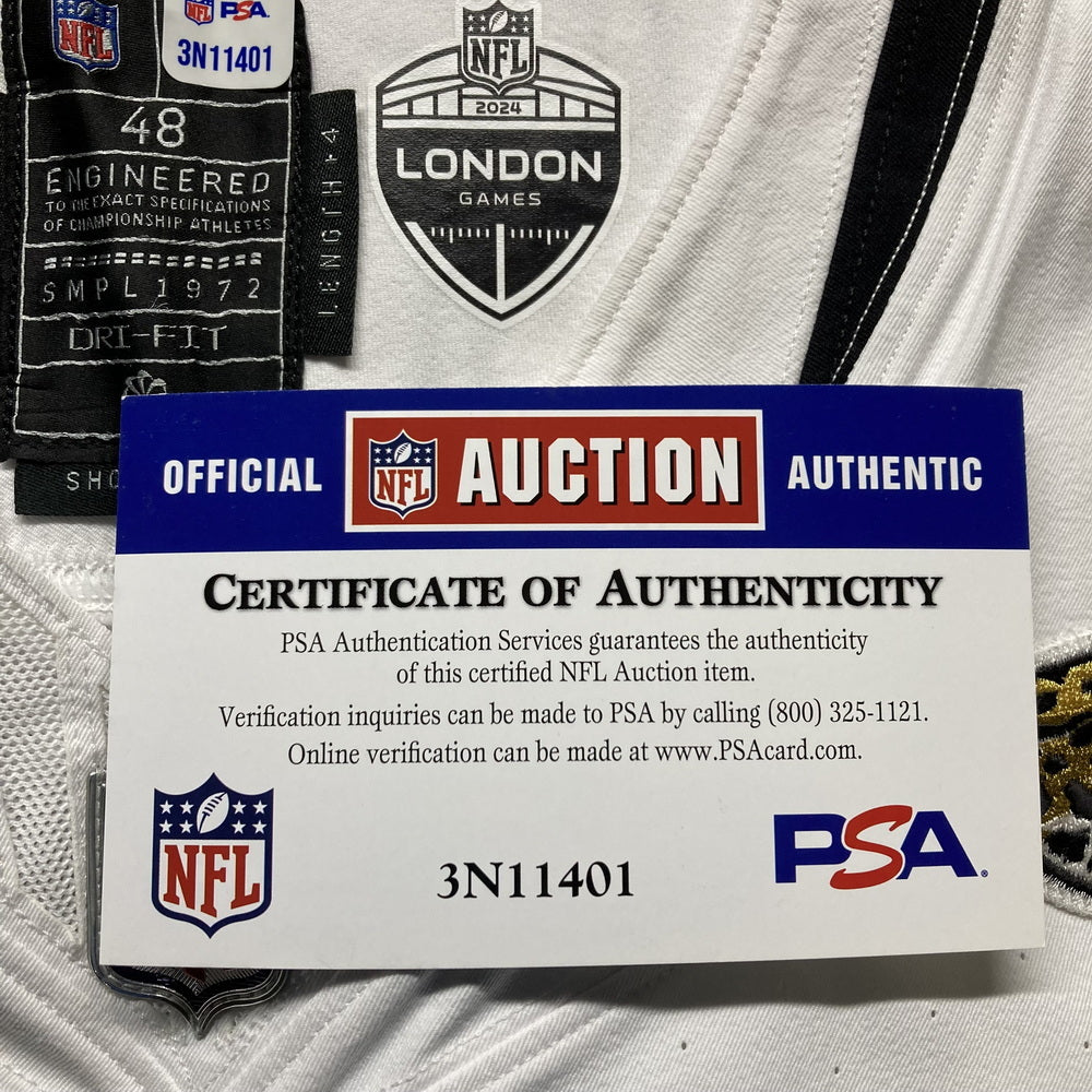 Walker Little GAME USED 10/13/2024 Jacksonville Jaguars 🐆 Nike NFL On-Field Jersey 👕 vs. Chicago Bears (London Game)
