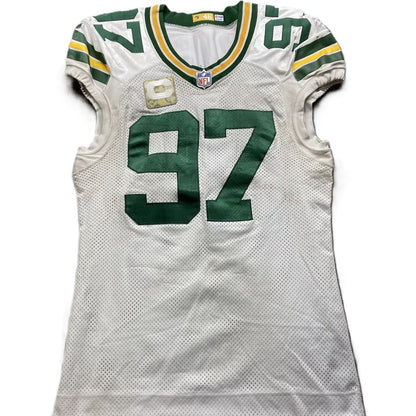 Kenny Clark GAME WORN 💪 and Signed 🖋️ Green Bay Packers⚪🟢 NFL Jersey👕 Also includes Captains Patch and PSA Authenticity 🛡️