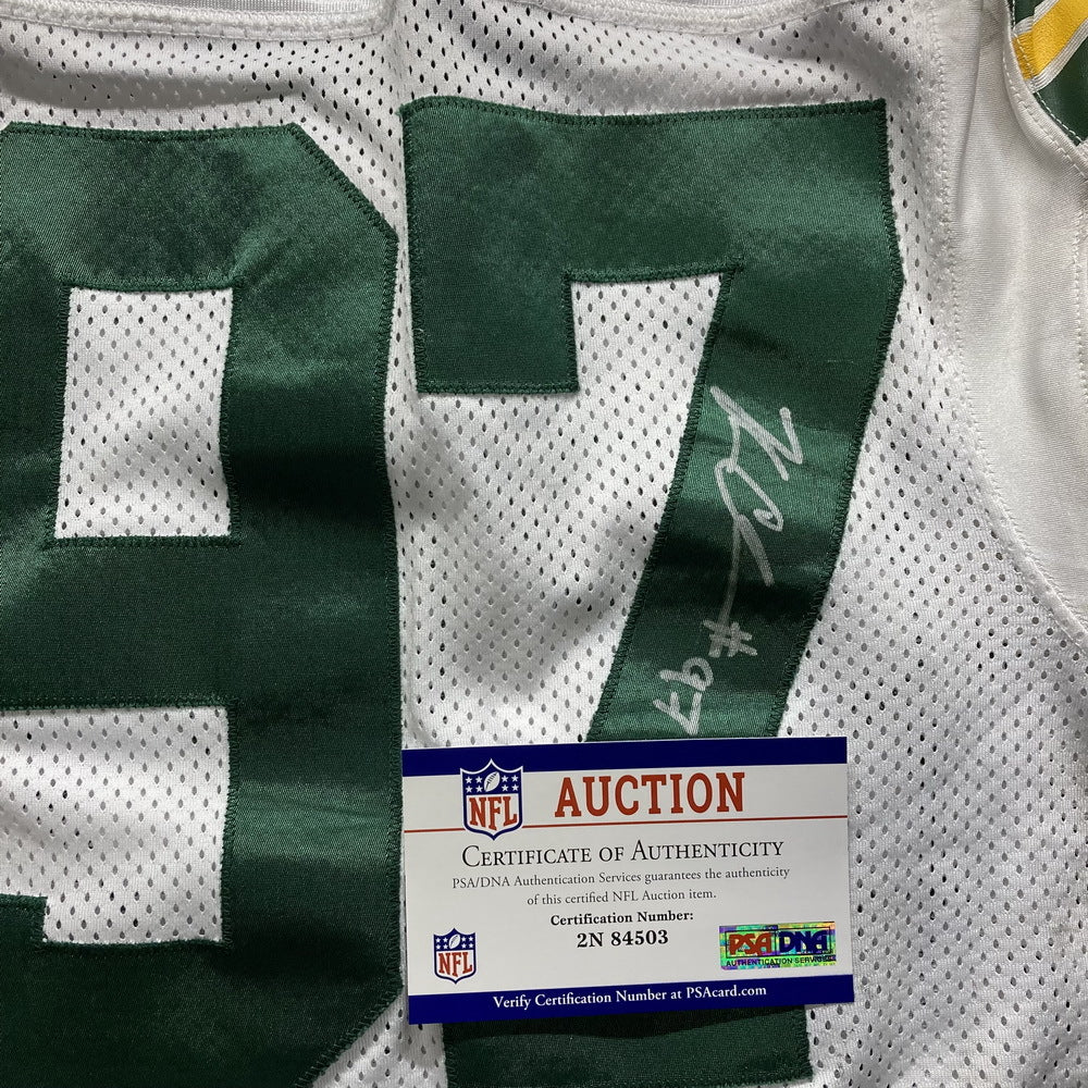Kenny Clark GAME WORN 💪 and Signed 🖋️ Green Bay Packers⚪🟢 NFL Jersey👕 Also includes Captains Patch and PSA Authenticity 🛡️