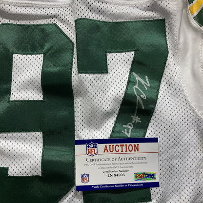 Kenny Clark GAME WORN 💪 and Signed 🖋️ Green Bay Packers⚪🟢 NFL Jersey👕 Also includes Captains Patch and PSA Authenticity 🛡️
