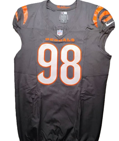 Sheldon Rankins GAME WORN 11/03/24💪PHOTO MATCHED📸Cincinnati Bengals NFL Jersey vs. Las Vegas Raiders Inc. PSA COA