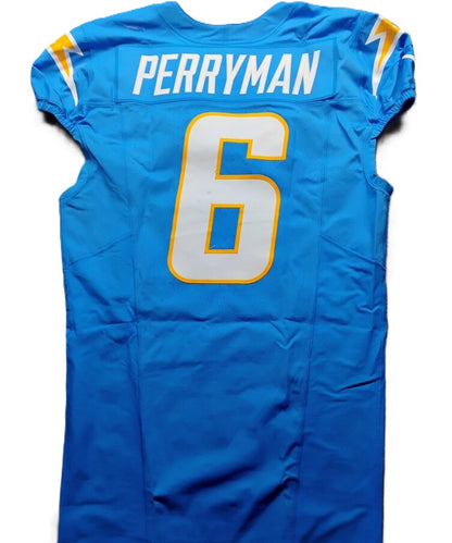 Denzel Perryman GAME-WORN💪11/10/24 Los Angeles Chargers⚡NFL Jersey vs. Tennessee Titans (Salute 2 Service game)