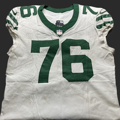 John Simpson GAME USED 💪 10/06/2024 PHOTO MATCHED 📸 New York Jets Nike NFL Jersey 👕vs. Minnesota Vikings in London 🌍 Also includes PSA Authenticity🛡️