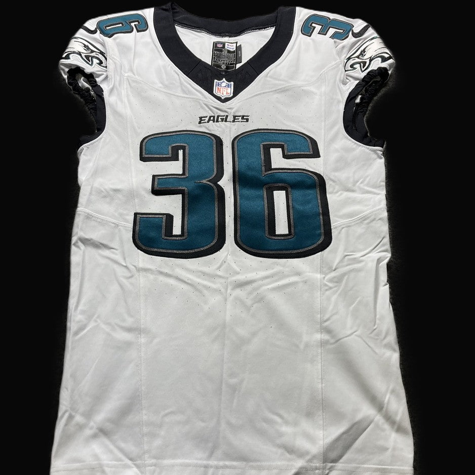 Tristan McCollum GAME WORN💪09/06/2024 Philadelphia Eagles🦅Nike NFL Jersey👕vs. Green Bay Packers in São Paulo Brazil 🇧🇷