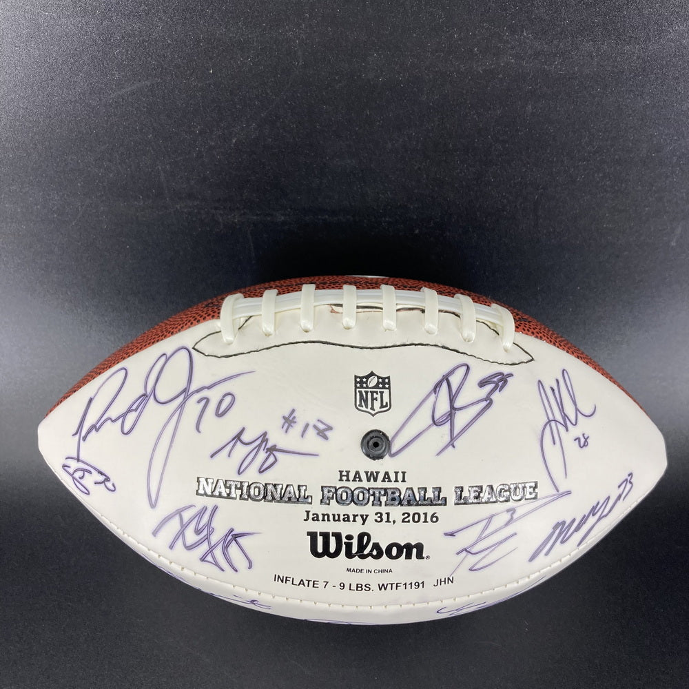 2016 Pro Bowl Games Wilson Ball Signed By Over 25 Players including Russell Wilson, Richard Sherman, Calais Campbell, Todd Gurley, Julio Jones, AJ Green & Malcolm Jenkins