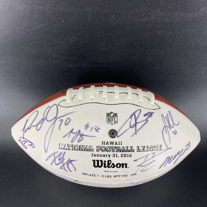 2016 Pro Bowl Games Wilson Ball Signed By Over 25 Players including Russell Wilson, Richard Sherman, Calais Campbell, Todd Gurley, Julio Jones, AJ Green & Malcolm Jenkins