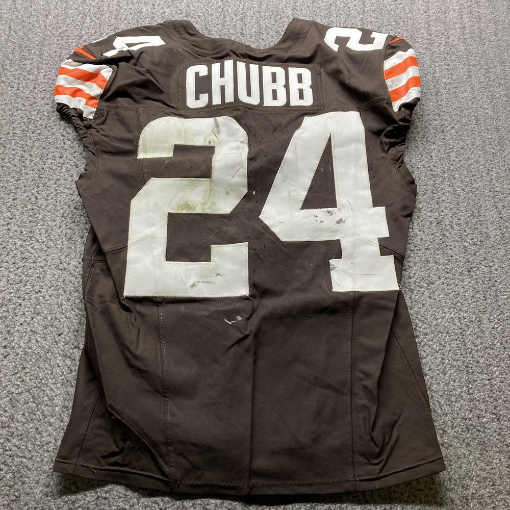Nick Chubb GAME WORN/USED 10/27/24 💪 PHOTO-MATCHED 📸 Cleveland Browns On-Field NFL Jersey 👕 vs. Baltimore Ravens Also includes Professional Sports Authenticator (PSA)