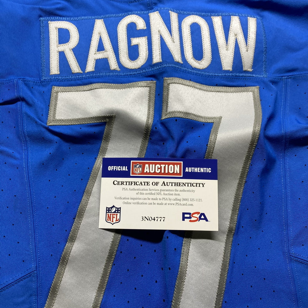 Frank Ragnow GAME WORN 💪 11/19/23 Detroit Lions 🦁 Nike NFL Jersey 👕 vs. Chicago Bears Salute 2 Service game  Inc. PSA Certification 🛡️