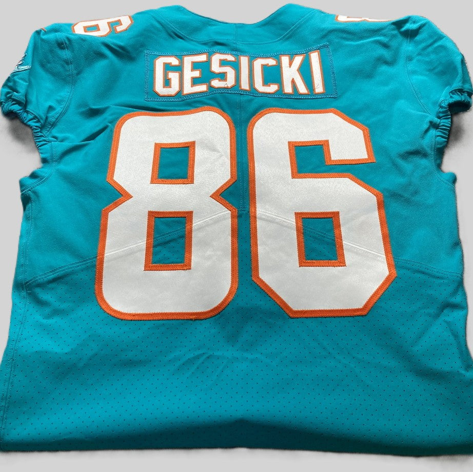 Mike Gesicki GAME ISSUED 💥 Miami Dolphins 🐬 On-Field NFL Jersey Inc. PSA Authenticity 🛡️