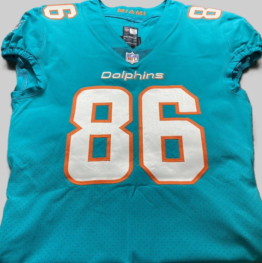 Mike Gesicki GAME ISSUED 💥 Miami Dolphins 🐬 On-Field NFL Jersey Inc. PSA Authenticity 🛡️