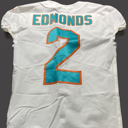 Chase Edmonds GAME ISSUED 💪 Miami Dolphins 🐬 Nike On-Field NFL Jersey 👕 Inc. PSA Authenticity 🛡️