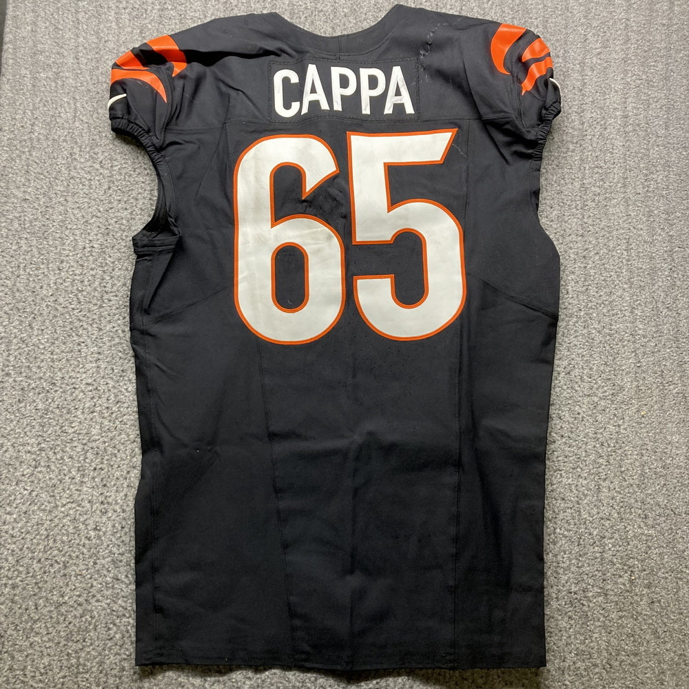 Alex Cappa GAME WORN💪10/06/24 Cincinnati Bengals🐅vs.Baltimore Ravens NFL Jersey👕Includes COA