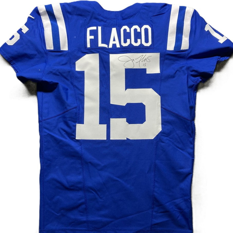 Joe Flacco Hand SIGNED ✍️ TEAM ISSUED 💪 Indianapolis Colts NFL Nike Jersey 👕 Inc. COA 🛡️
