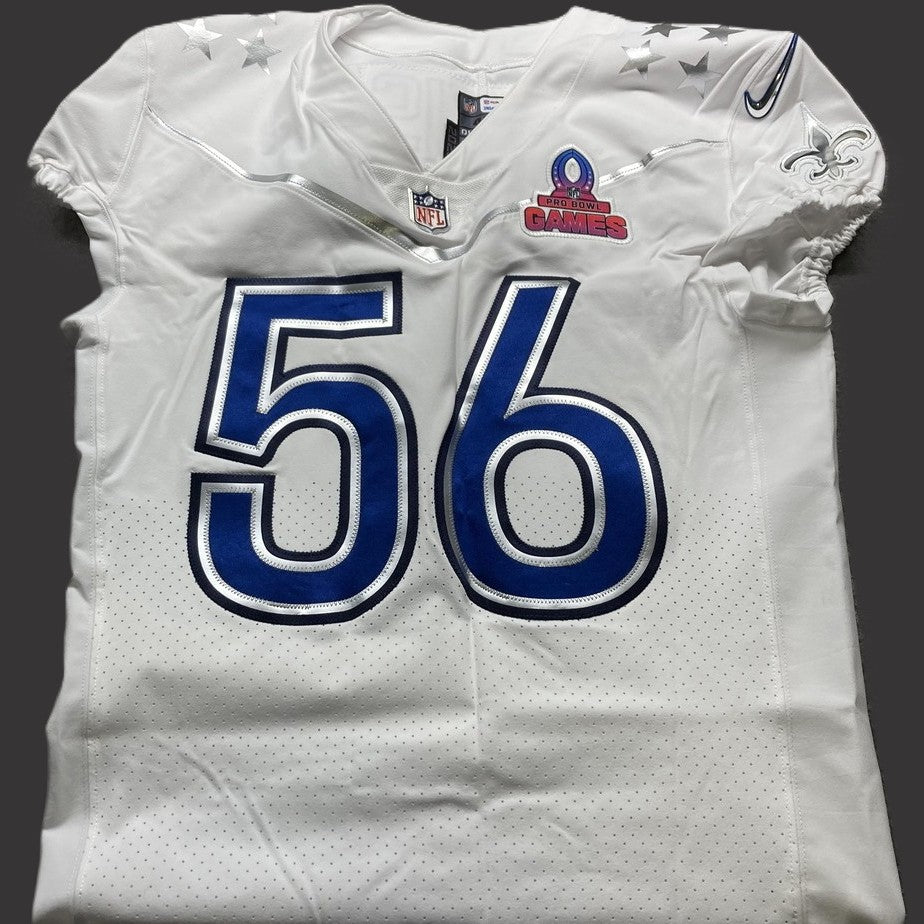 Demario Davis GAME ISSUED 💪 Pro Bowl Games 2024 New Orleans Saints Authentic Nike NFL Jersey 👕 With PSA Authenticity 🛡️