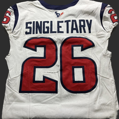 Devin Singletary GAME WORN 💪 11/12/23 & PHOTO MATCHED 📸 Houston Texans Nike NFL Jersey🎽 vs. Cincinnati Bengals – Salute to Service Game