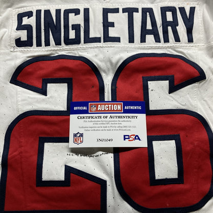 Devin Singletary GAME WORN 💪 11/12/23 & PHOTO MATCHED 📸 Houston Texans Nike NFL Jersey🎽 vs. Cincinnati Bengals – Salute to Service Game