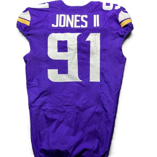 Pat Jones II GAME USED 10/06/24 PHOTO MATCHED 📸 Minnesota Vikings 👕 Jersey vs. New York Jets London Game ✅ Inc. PSA Authenticity