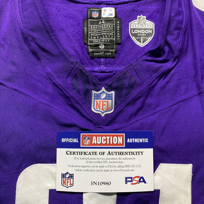 Pat Jones II GAME USED 10/06/24 PHOTO MATCHED 📸 Minnesota Vikings 👕 Jersey vs. New York Jets London Game ✅ Inc. PSA Authenticity