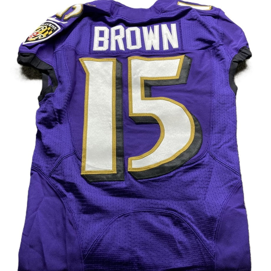 Hollywood Brown GAME-WORN💪Baltimore Ravens💜Nike On-Field NFL Jersey PSA COA