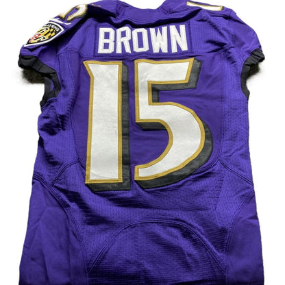 Hollywood Brown GAME-WORN💪Baltimore Ravens💜Nike On-Field NFL Jersey PSA COA