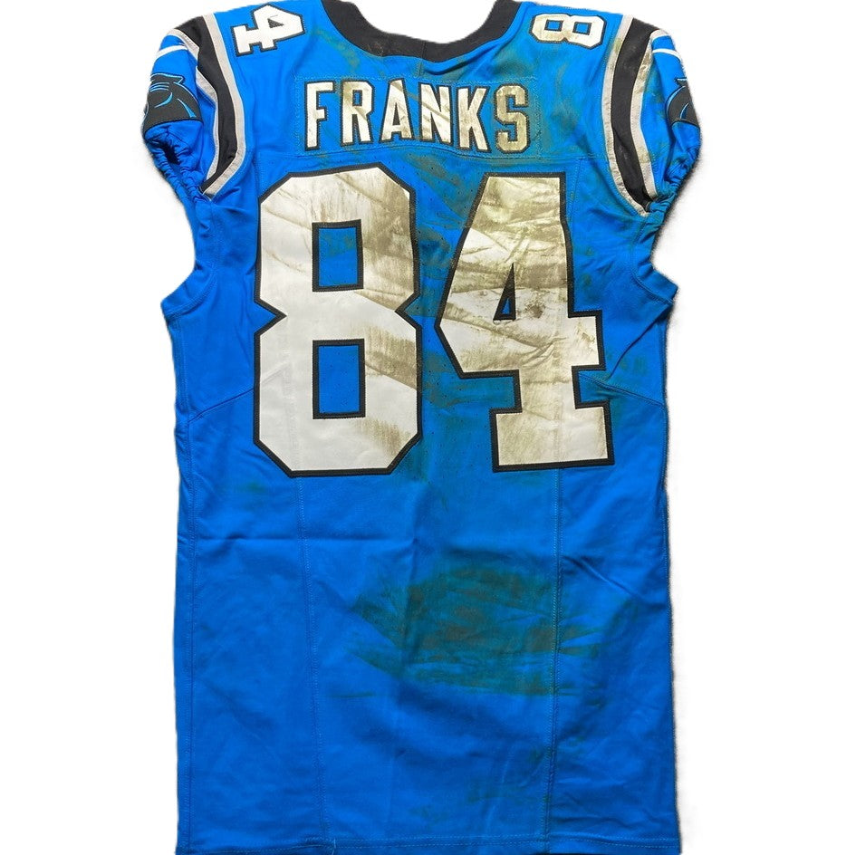 Feleipe Franks GAME WORN 💪 11/10/24 Carolina Panthers 🐆 NFL Jersey 👕 vs. Giants – NFL Munich Game - PSA Certified