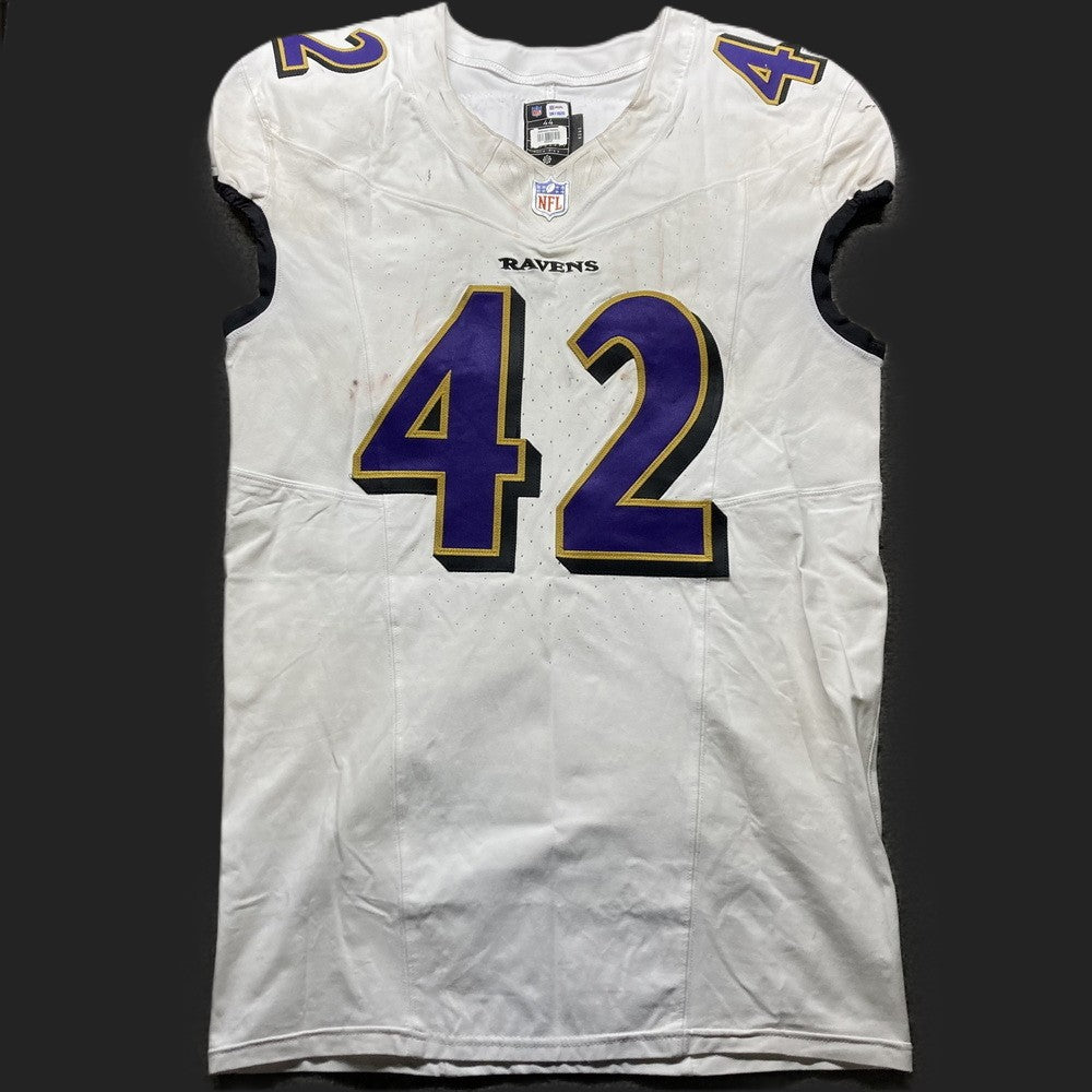 Patrick Ricard GAME-WORN💪10/06/24 PHOTO-MATCHED📸Baltimore Ravens💜NFL Jersey victory vs.Bengals