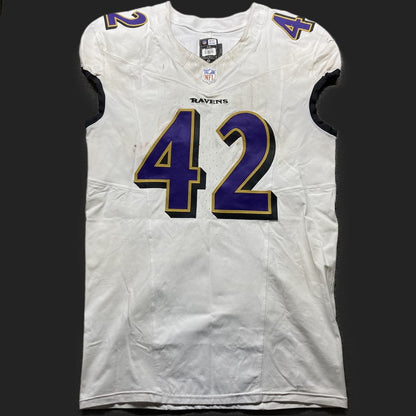 Patrick Ricard GAME-WORN💪10/06/24 PHOTO-MATCHED📸Baltimore Ravens💜NFL Jersey victory vs.Bengals