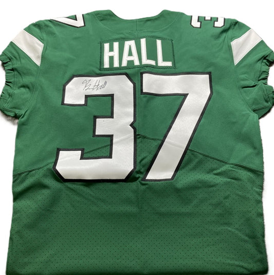 Bryce Hall Hand Signed AUTHENTIC 💪 New York Jets Jersey 👕 Also includes Professional Sports Authenticator COA 🛡️