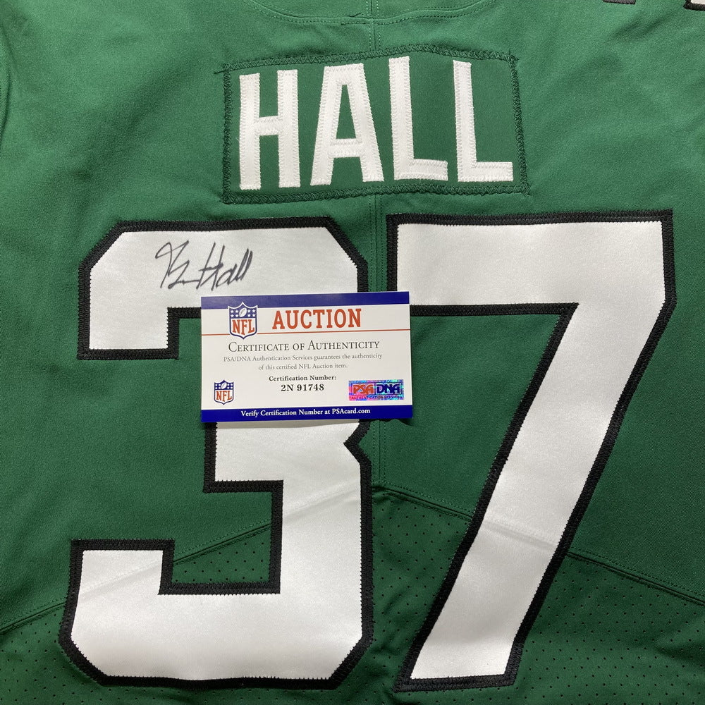 Bryce Hall Hand Signed AUTHENTIC 💪 New York Jets Jersey 👕 Also includes Professional Sports Authenticator COA 🛡️