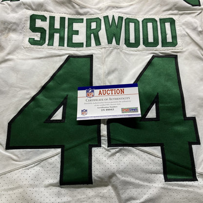 Jamien Sherwood GAME WORN 10/10/21 PHOTO MATCHED 📸 New York Jets NFL Jersey vs Atlanta Falcons Also includes PSA COA 🛡️