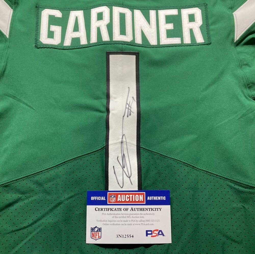 Sauce Gardner Signed ✍️ New York Jets AUTHENTIC Nike NFL Jersey 👕 Inc. PSA Certificate of Authenticity 📏