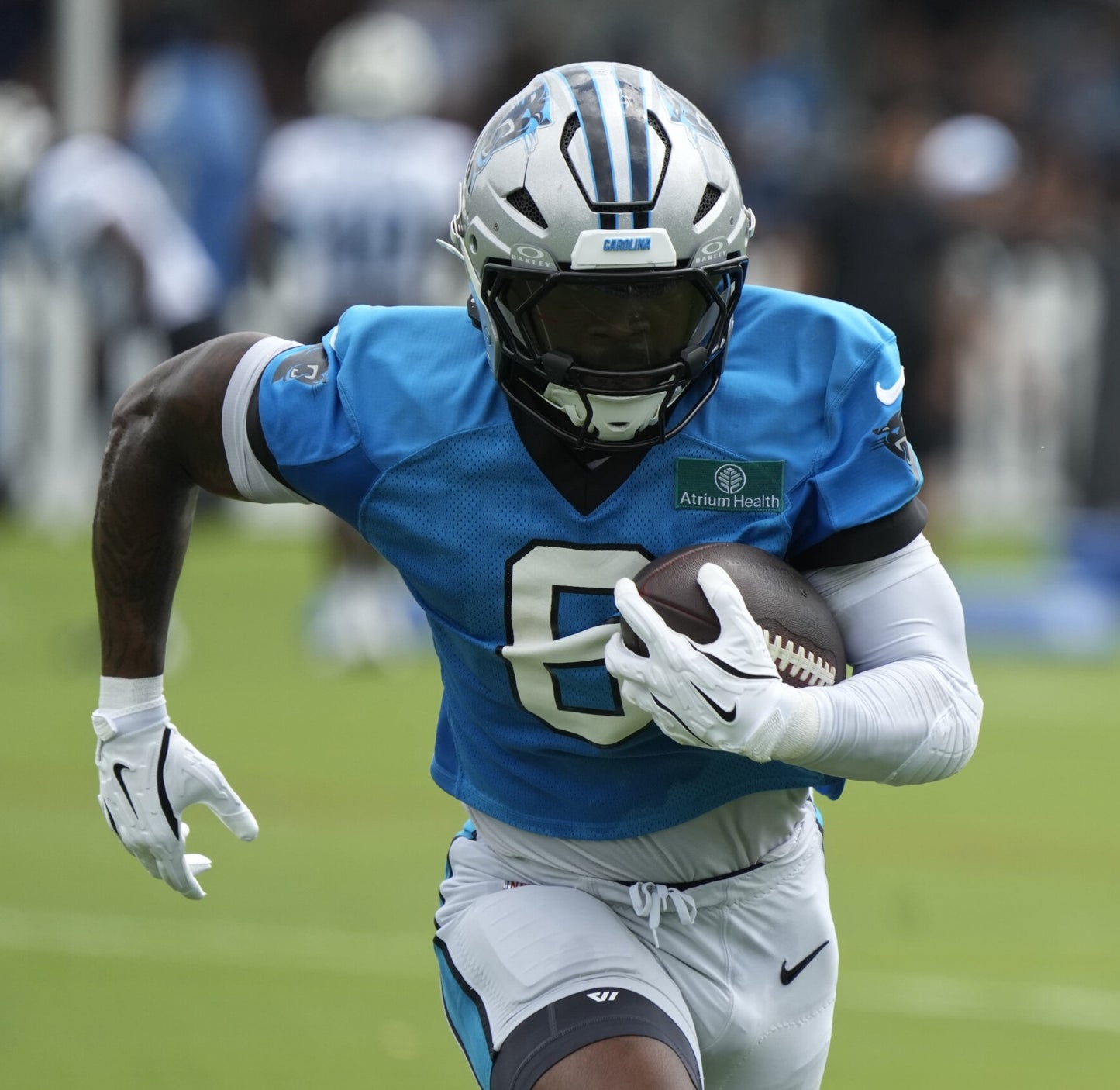 Miles Sanders GAME USED💪11/10/2024 Carolina Panthers🐆🐾Nike NFL Jersey🎽NFL Munich Game vs. New York Giants