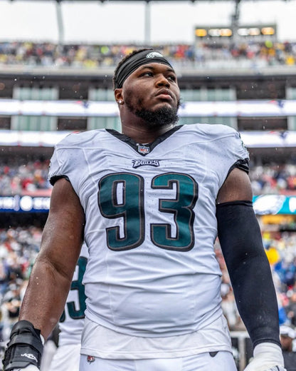 Milton Williams GAME WORN💪09/06/2024 Philadelphia Eagles🦅Nike NFL Jersey👕vs. Green Bay Packers matchup in São Paulo, Brazil