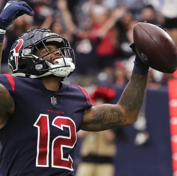 Nico Collins GAME-USED 💪 & Signed ✍️ Houston Texans Wilson DUKE Ball vs. Buffalo Bills 🦬 10/06/24 Also inc inscription