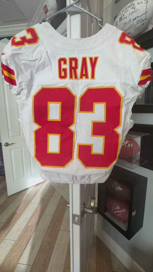Noah Gray GAME-WORN 09/05/25 Kansas City Chiefs NFL Jersey vs. Los Angeles Chargers inc.COA