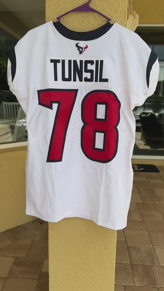 Laremy Tunsil Team/Game Issued Houston Texans 🐂 Nike NFL Jersey👕Also includes COA📄🛡️