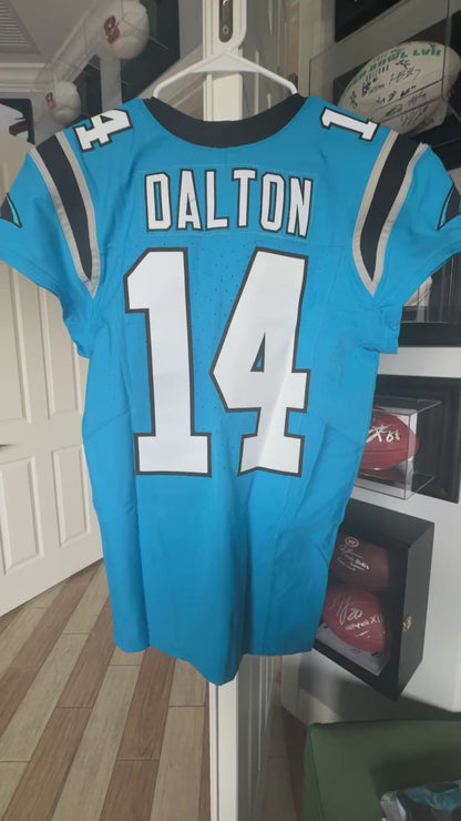 Andy Dalton GAME WORN 💪11/10/24 Carolina Panthers 🐆 Nike NFL Jersey 👕 vs Giants includes PSA Authenticity ✅