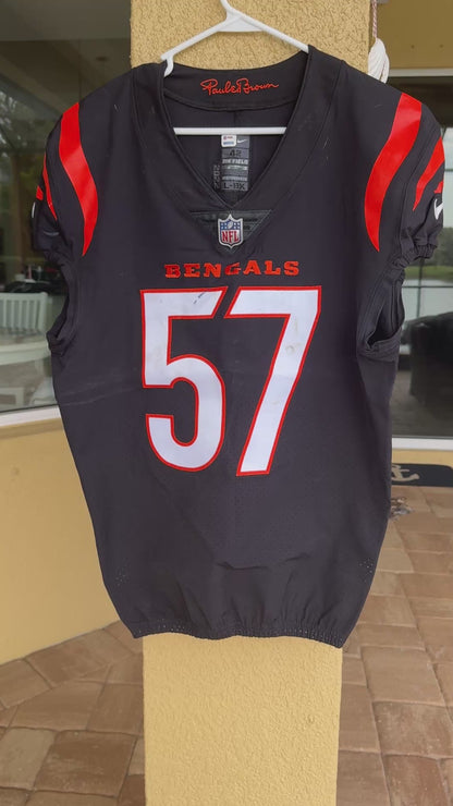 Germaine Pratt GAME-WORN💪10/15/2023 PHOTO MATCHED📸Cincinnati Bengals🐅NFL Jersey vs. Seahawks (Crucial Catch Game)