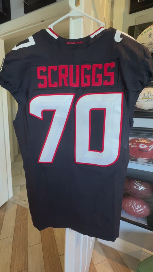 Juice Scruggs GAME WORN 💪 09/28/2025 Houston Texans Nike NFL Jersey 🎽 vs. Tennessee Titans
