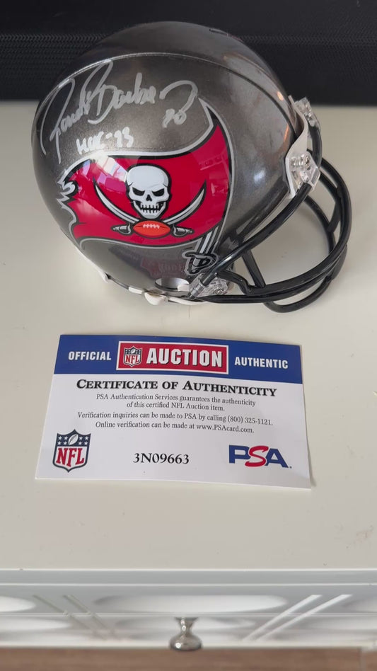 Ronde Barber Signed✍️Tampa Bay Buccaneers🏴‍☠Mini Helmet with HOF 23 Inscription