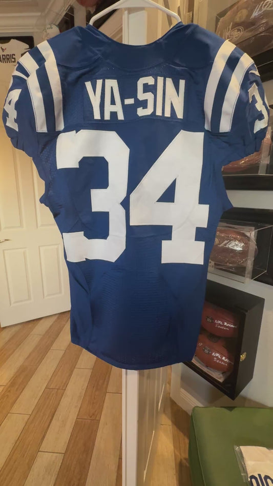 Rock Ya-Sin TEAM / GAME ISSUED 💪 Indianapolis Colts 🐎 Nike NFL Jersey 👕 Inc. COA and 100 NFL seasons Patch