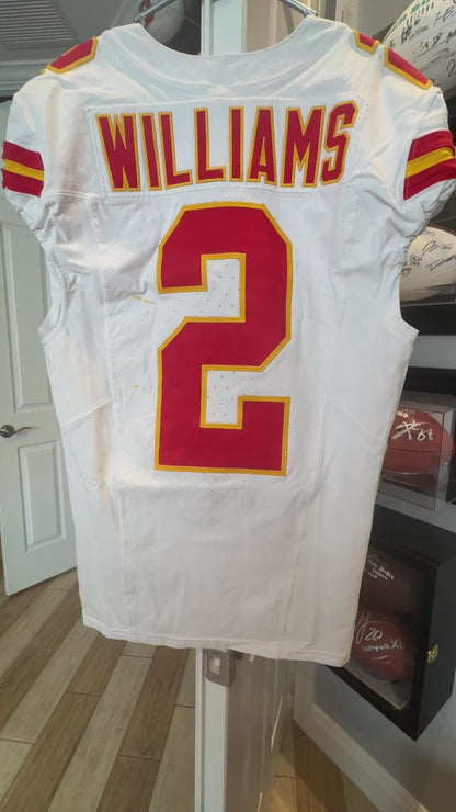 Joshua Williams GAME-USED💪09/05/25 Kansas City Chiefs NFL Jersey vs. Los Angeles Chargers