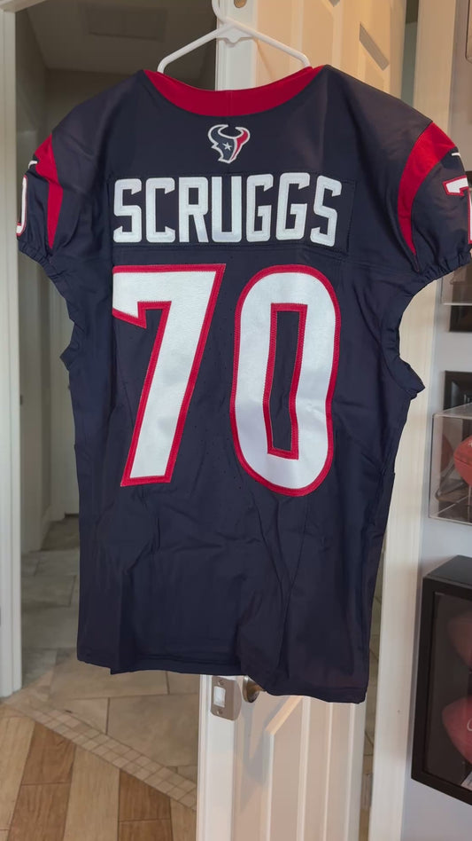 Juice Scruggs Team Issued 💥 Houston Texans 🐂 Nike NFL Jersey Also includes COA 📄